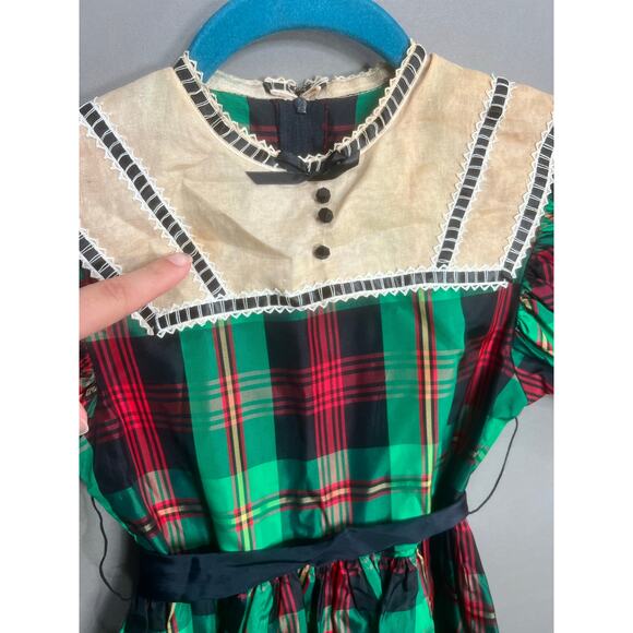 Pleasant Company Sz 7 Addy's Plaid Christmas Dress American Girl Preppy Festive - Picture 12 of 14